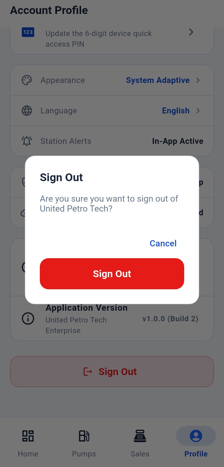 Client Application logout