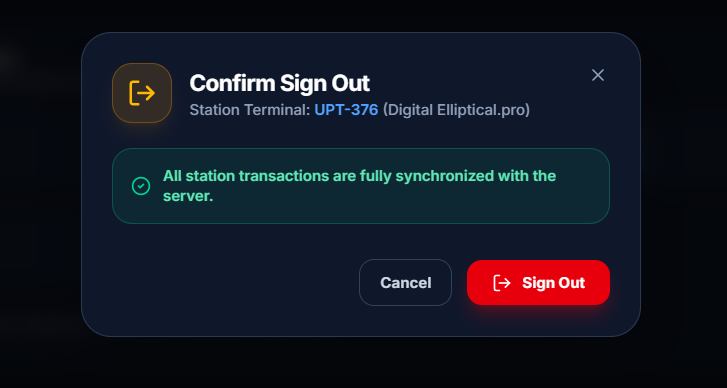 Desktop logout confirmation / logout control