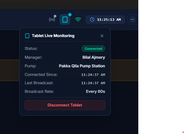 Desktop logged-in / active station session